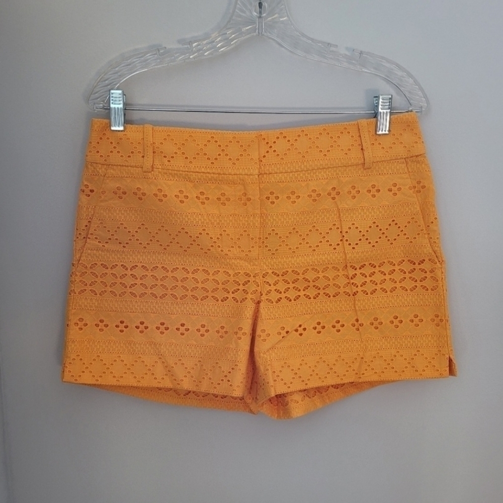 Ann Taylor LOFT Riviera 4" Inseam Eyelet Shorts Size 6 - Picture 2 of 6